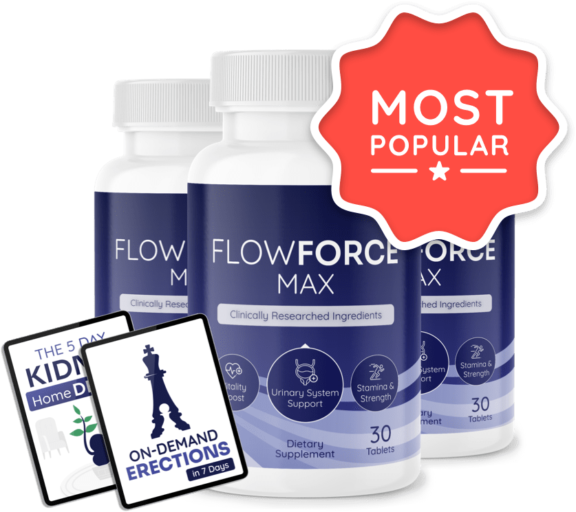 FlowForce Max — 3 bottles + 2 free bonuses